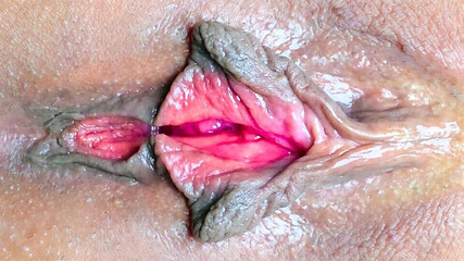 My Close up Pussy Orgasm While Showing My Big Labia and Rubbing My Big Clit of My Tight Pink Pussy