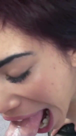 Sprayed into Sophia's mouth cunt