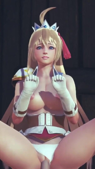 Pecorine gets a creampie orgasm. Princess connect Re-dive