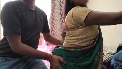 Sexy Indian Stepaunty Sex with Hot Indian Saree Remove