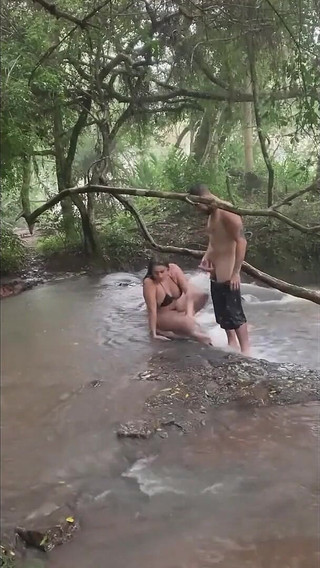 Risky Sex at the Waterfall in the Middle of a Storm O.o