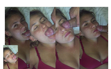 Humiliating My Wife's Whore by Passing All His Dick All Over Her Face and Mouth