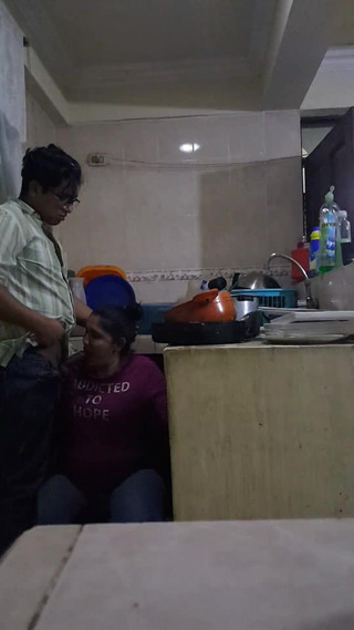 Fucking and Sucking with the Employee in the Kitchen