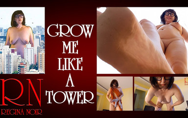 Grow Like a Tower. Giant Secretary in the Office. the Manager Guy Is Very Surprised by Her Height. Full Video