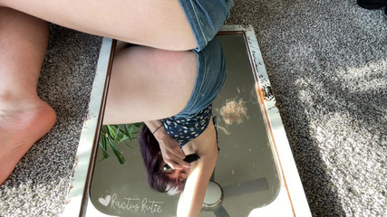 Trimming My Hairy Armpits Over a Mirror