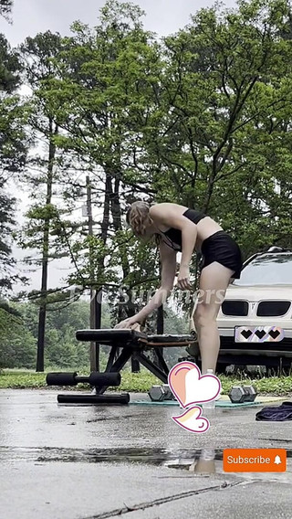 Eva Summers 2025 June Squats ~ Squats & Thrusters ~ Decline Bench Situps Workout