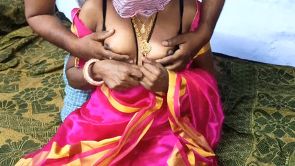 Desi Hot Wife Homemade in Pink Colour Saree Pussy Licking and Fuking