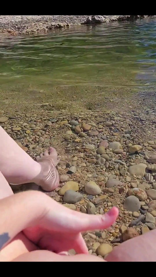 Made This Video on a Nude Beach in Spain. Love Playing with My Pussy in Places