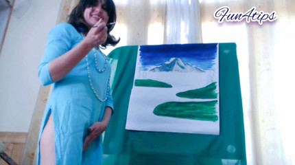 She Stop Her Work to Make His Cock Hard.