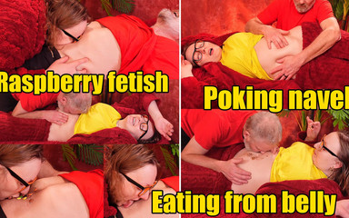 Eating From Belly, Raspberry Fetish, Poking Navel (arya Grander)