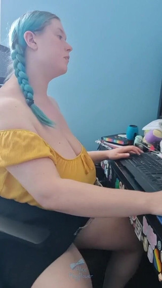 Nipple Clamped Bean Flicking - Solo Girl