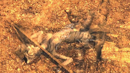 Khajiit Bound and Used in Dungeon