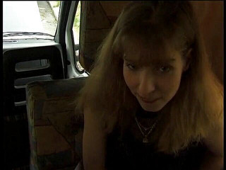 Brunette sluts sharing dick in a van