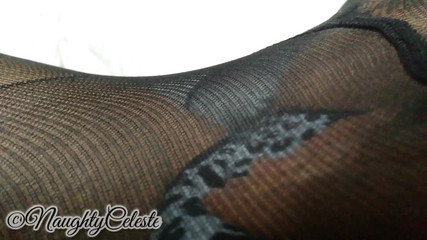 Masturbation and Orgasm in Black Pantyhose and Panty