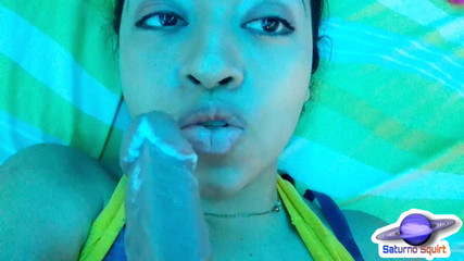 Saturn Squirt Intense Masturbation with Pussy Cream, Eating the Thick White Cream From Her Pussy