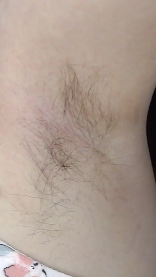 Hairy Armpits Closeup Oiled Combed