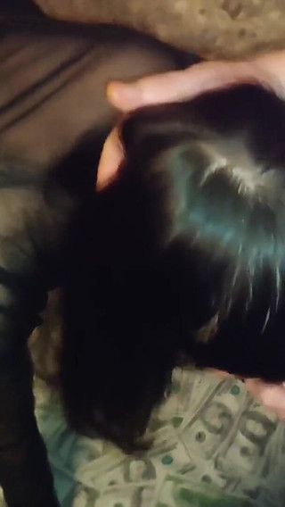 Stepsister Tore Her Panties and Gave Stepbrother a Blowjob While His Wife Went to the Store