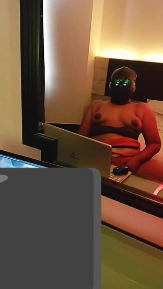 Fantasy Roleplay of Stepmom in Orange Saree Playing with Her Kitty