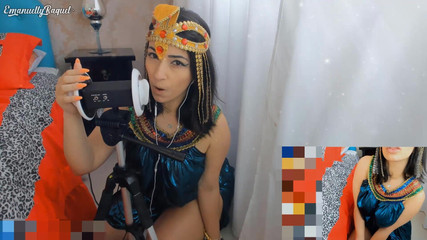 Cleopatra Cosplay Asmr Intense Ear Licking and Sex Machine Pussy Fucking
