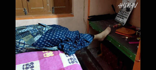 Nice Boobs Pressed by Her Husband in the Bed.