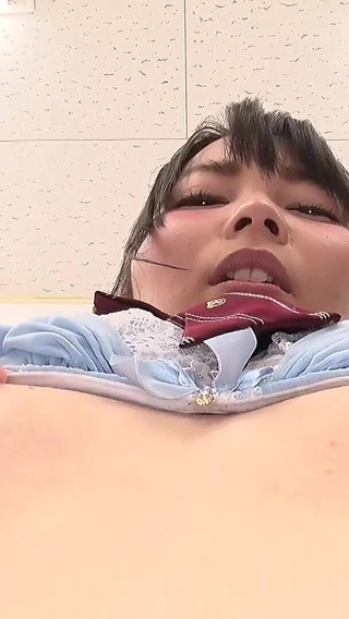 Clamps Stretch Chihiro Suzuki’s Nipples. Moans of Pain Echo in the Empty Classroom - POV