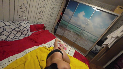 Stepsister's Perfect Blowjob and Cum on She's Feet