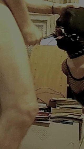 Cock Hole Is Open for Customers - Ring Gagged Cock Slut Rides Again