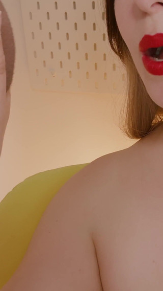 A Busty Wife Makes Out for Her Husband - a Skirt and a Sexy Necklace Are Enough. Marital Sex.