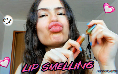 Sexy Lip Smelling Tease Kiss