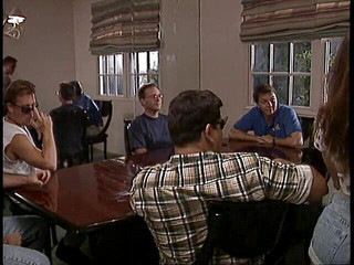 Guy fucks brunette hard in a fluffy bed