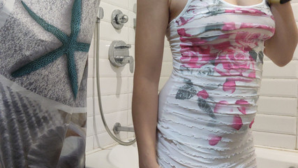 I Found Cute Stepmommy with Milky Tits in My Shower and Fucking Her Between Her Tits 4K