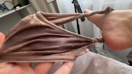 Homemade Wet Panties - Soaking Wet Panty From Hard Masturbation Through Them