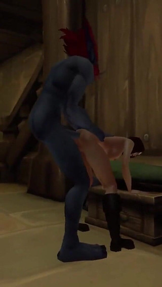 This Chick Is Getting Fucked Hard in the Ass by a Wartroll - Warcraft Porn Parody