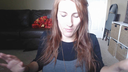 Briana Booty ASMR eating chocolate cake and whipped cream