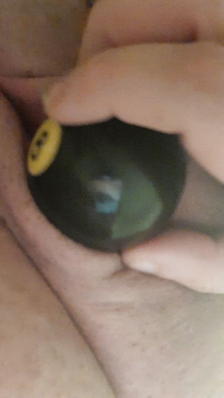 Playing with snooker ball