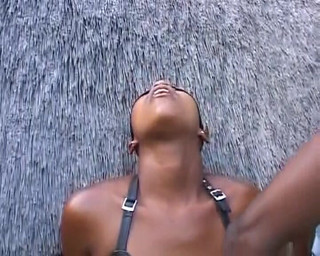 Bald Ebony German Slut Tied up and Spanked Hard