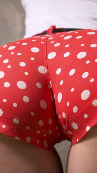 Hot Teen Asian Teasing Visible Panty Line In Very Tight Shorts