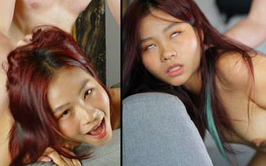 Tiny Horny Asian, Fucked Hard, Held Down and Begging for More