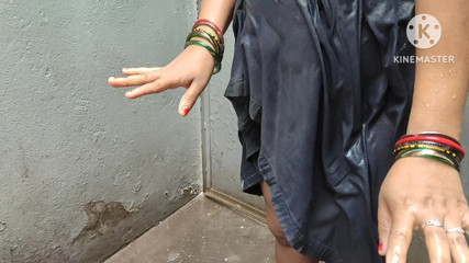 Indian House Wife Pissing