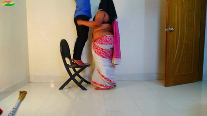 Big Ass Stepaunty Was Fucking the Maid When Her Husband Was Not at Home but in a Hotel