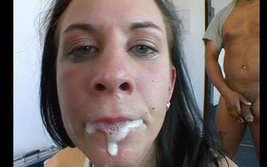 Interracial Sluts Gangbang End with Happy Cum Play and Cum Swallowing