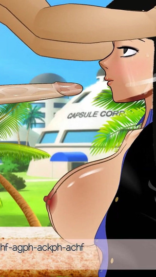 Chi-chi Gets Her Throat Fucked Outside Capsule Corp