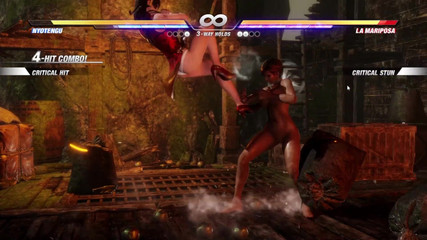 Dead or Alive Nude Game Play [part 07] Nude Nyotengu Vs Nude La Mariposa