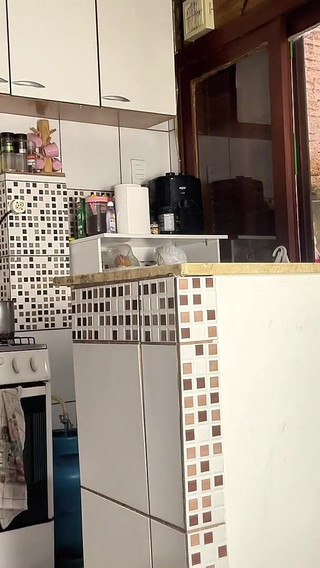 Gassy Ebony Farting and Burping in Skirt and Leggings