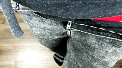 Husband Fills My Red Panties with His Warm Cum and I Will Go to Work in These Panties. My Fetish. 1