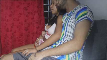 I Record How My Beautiful Latina Stepsister Touches My Penis While We Watch Television