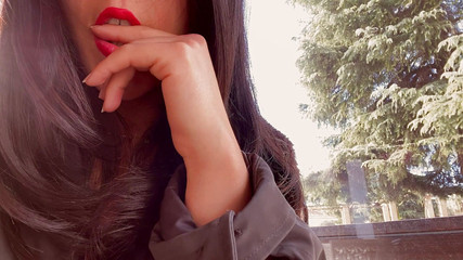 Risky outdoor squirt