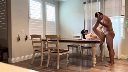 Fuck My Neighbor's Wife on the Dining Table While Working From Home