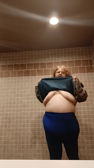 Shh dont tell I was being naughty in the rest room of a diner that