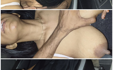 Threesome in Car with Husband and Boyfriend